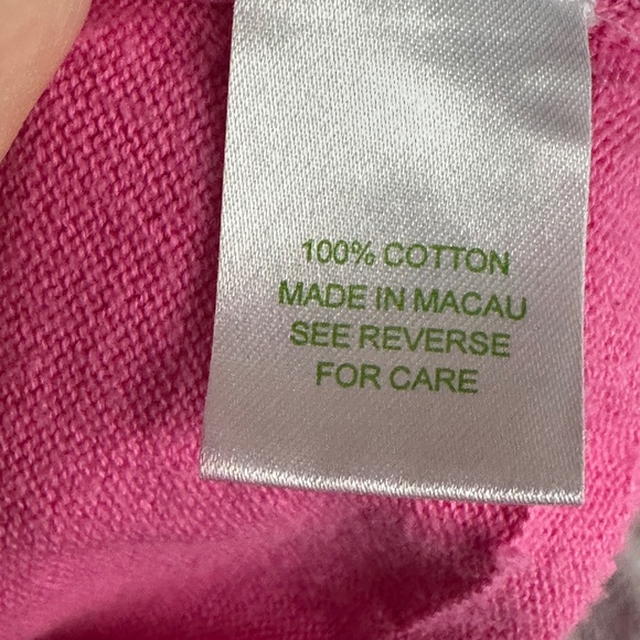 Lilly Pulitzer Pink Pearl Button Cardigan Sweater XS Women | Cropped Classic - Picture 8 of 9